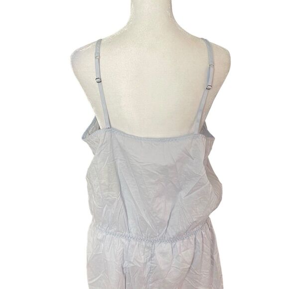 TOPSHOP US 12 Romper Lounge Lace Trim Vneck Blue NWT One Piece Thin - Picture 12 of 13